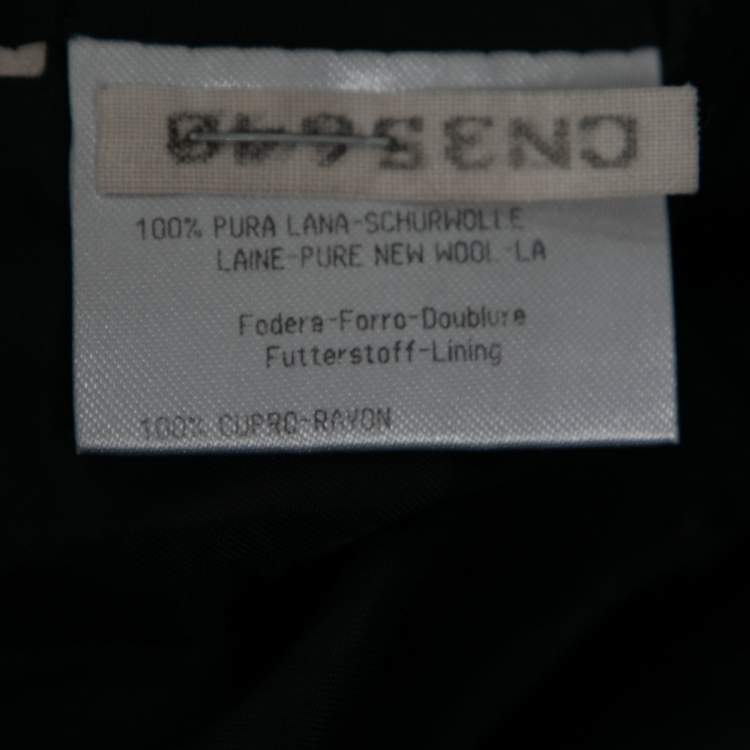 Pre Owned Giorgio Armani Black Wool Single Breasted Blazer S