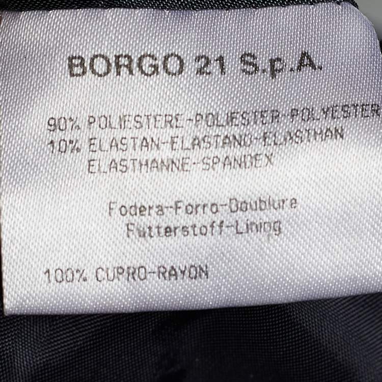 Pre Owned Giorgio Armani Black Crepe Button Front Blazer S