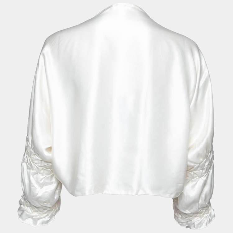 White silk shrug sale