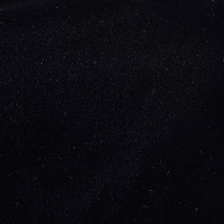 Pre Owned Giorgio Armani Black Velvet Sleeveless Top L