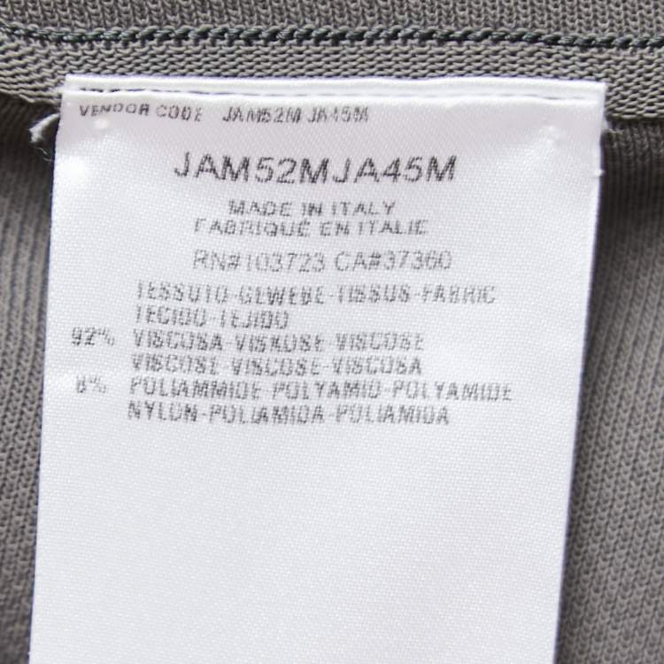 Pre Owned Giorgio Armani Dark Grey Knit Peplum Top S