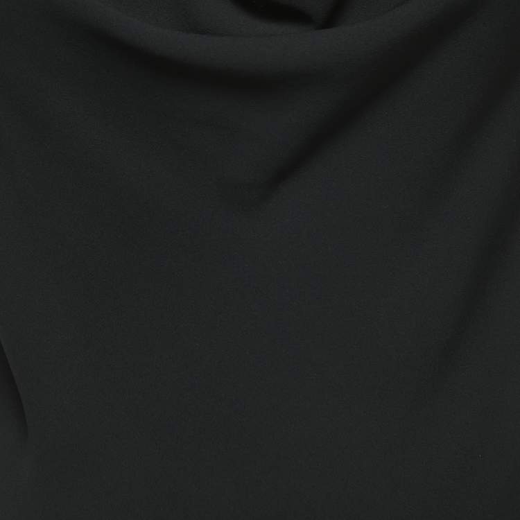 Pre Owned Giorgio Armani Black Silk Sleeveless Cowl Neck Top M