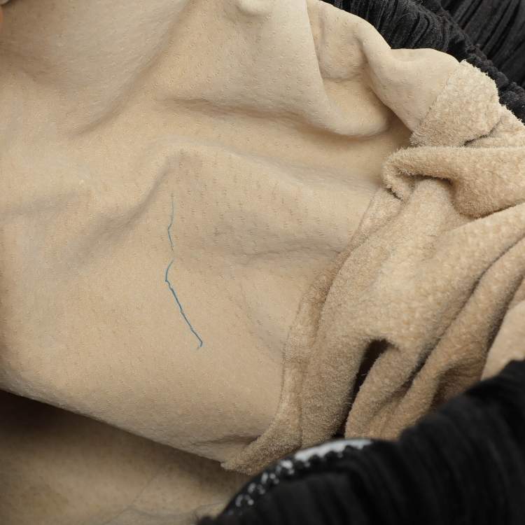Pre Owned Giorgio Armani Black Jacquard Fabric Pleated Hobo