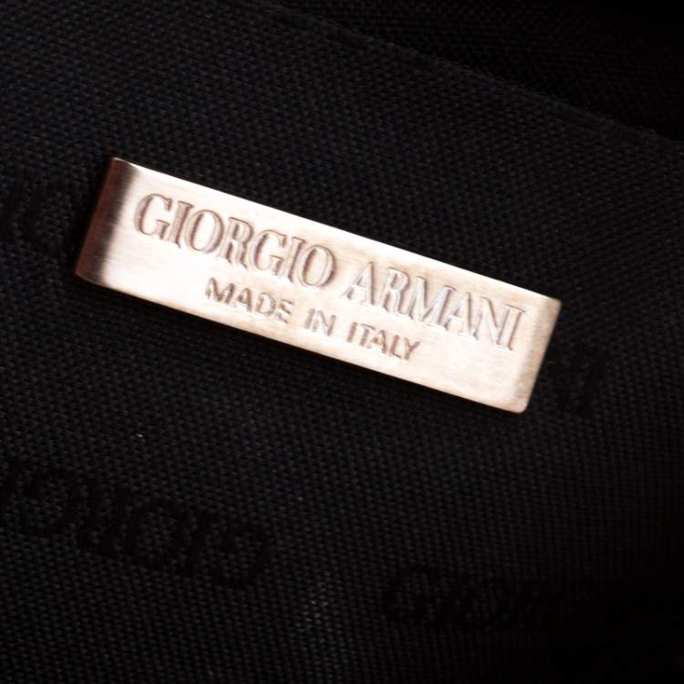 Pre Owned Giorgio Armani Orange Leather and Acrylic Chain Shoulder Bag