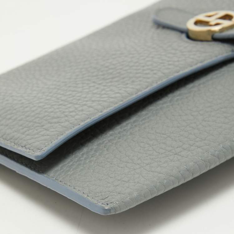 Pre Owned Giorgio Armani Grey Leather Clutch
