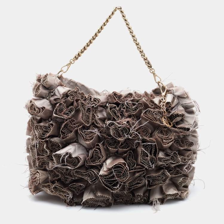 Prada, Bags, Vintage Prada Black Leather Flower Appliqu Tote Bag With  Pouch