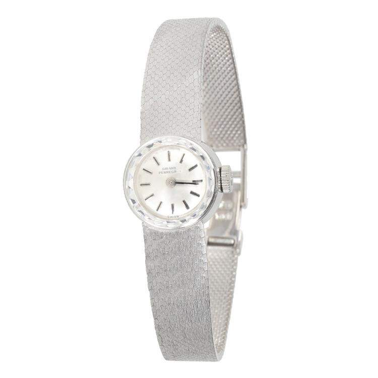 Girard Perregaux MOP 18K White Gold Cocktail Women's Wristwatch 24 MM ...