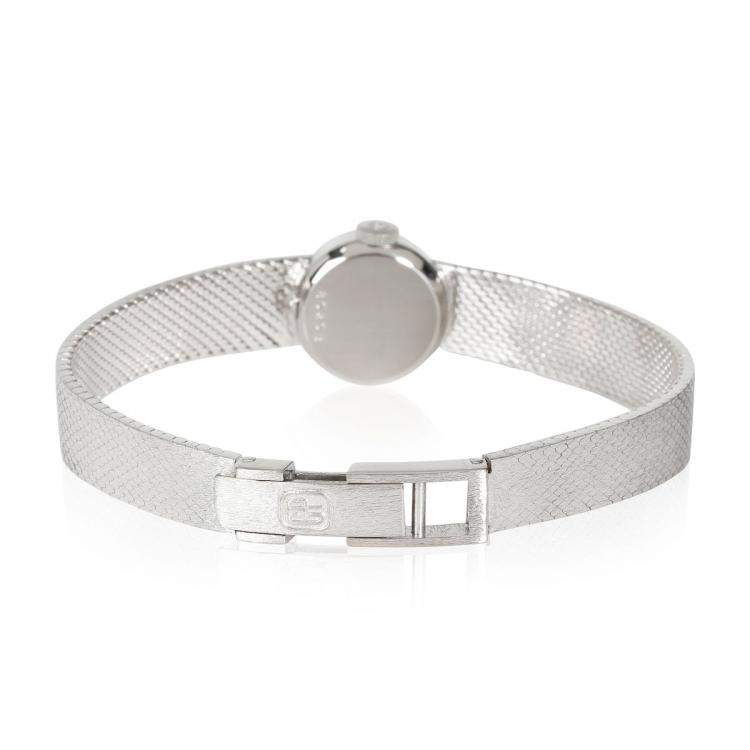 Pre Owned Girard Perregaux MOP 18K White Gold Cocktail Women's Wristwatch 24 MM