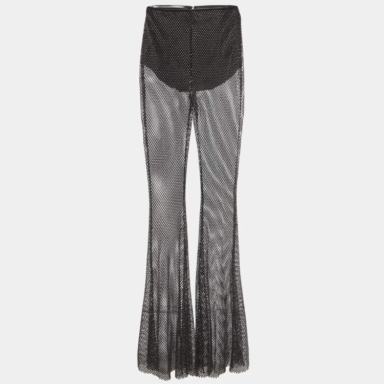 Pre Owned Giuseppe Di Morabito Rhinestone Embellished Flared Pants XS/S