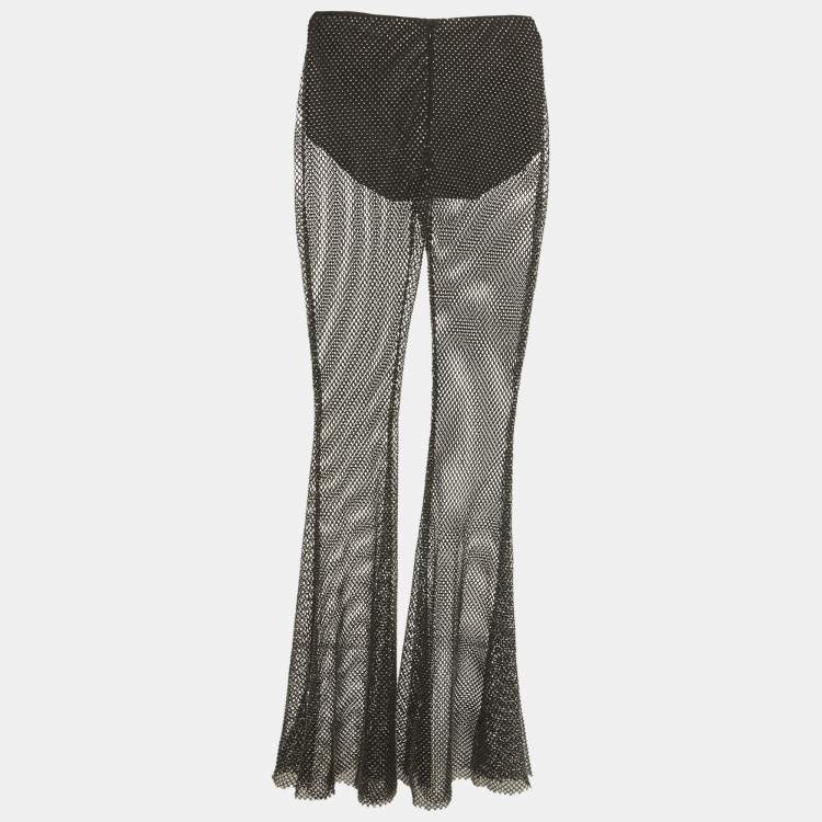 Pre Owned Giuseppe Di Morabito Rhinestone Embellished Flared Pants XS/S