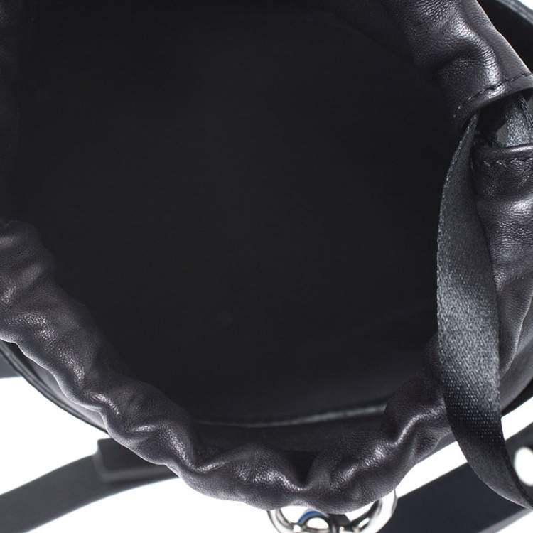 Pre Owned Giuseppe Zanotti Black Grommet Leather Gwen Backpack