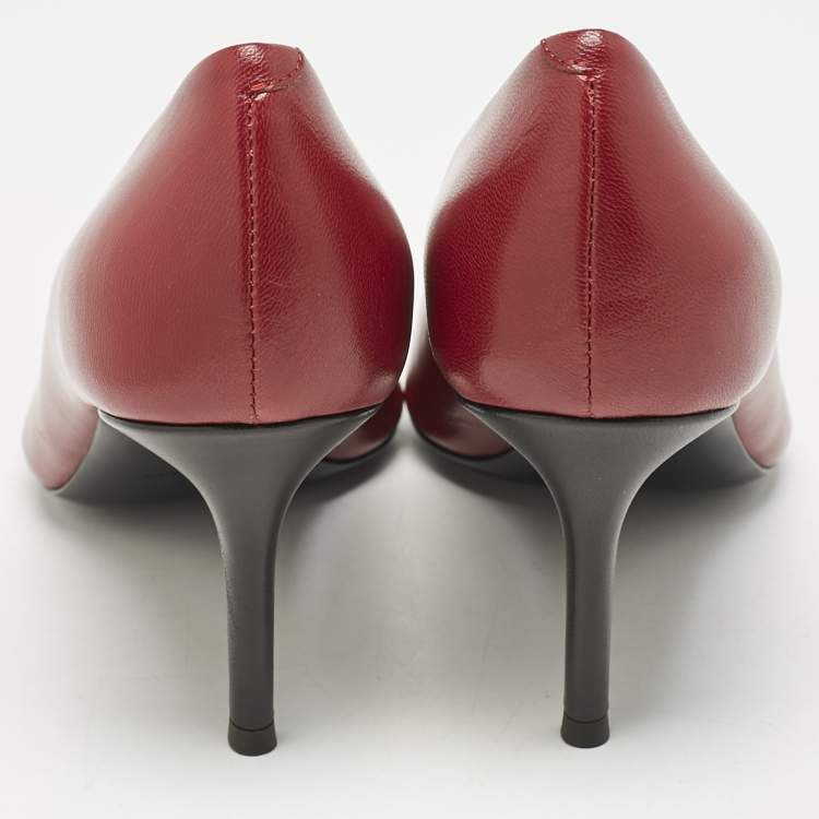 Pre Owned Giuseppe Zanotti Red Leather Lucrezia Pumps Size 37