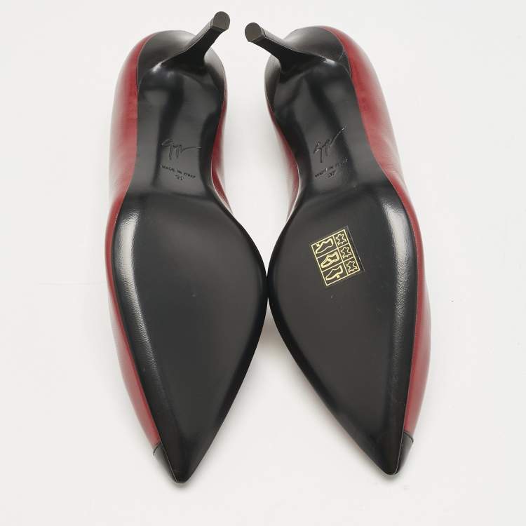 Pre Owned Giuseppe Zanotti Red Leather Lucrezia Pumps Size 37