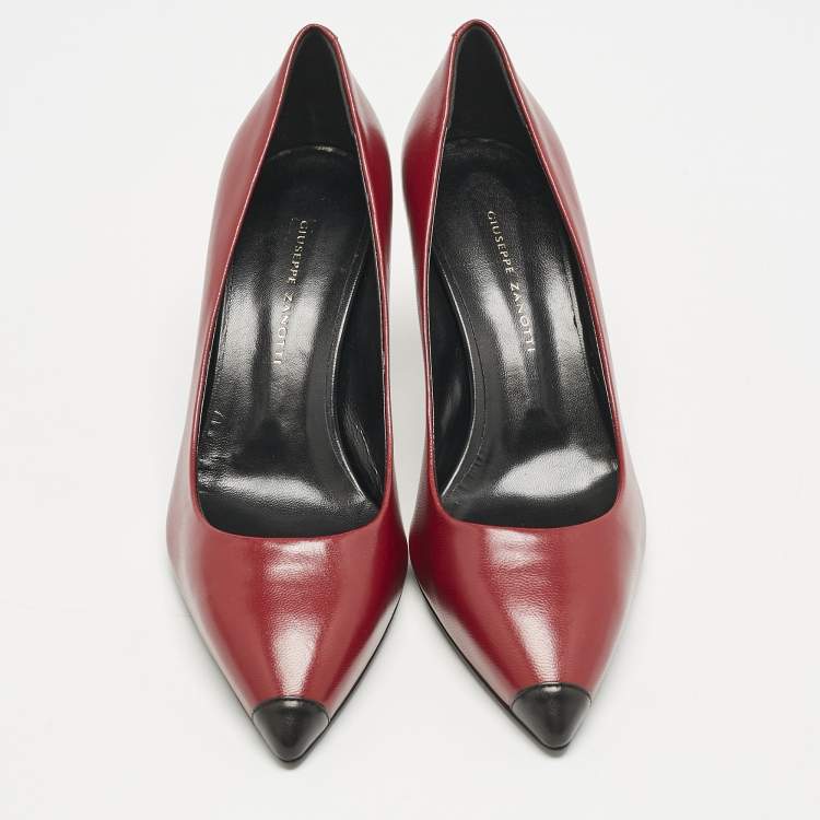 Pre Owned Giuseppe Zanotti Red Leather Lucrezia Pumps Size 37