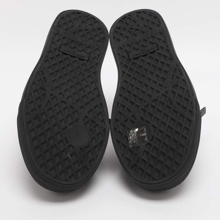 Pre Owned Giuseppe Zanotti Gail Size 38 Black/Rose Gold Leather Low Top Sneakers