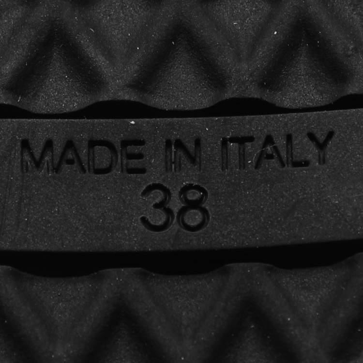 Pre Owned Giuseppe Zanotti Gail Size 38 Black/Rose Gold Leather Low Top Sneakers