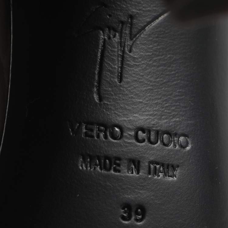 Pre Owned Giuseppe Zanotti Crystal Embellished Size 39 Black Suede Ankle Strap Sandals