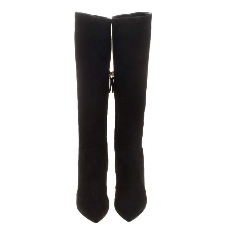 �مملوكة مسبقًا Giuseppe Zanotti Black Suede Knee Boots Size 37.5
