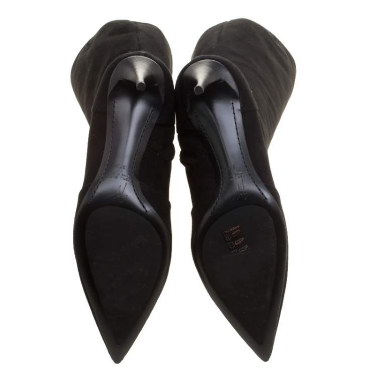 مملوكة مسبقًا Giuseppe Zanotti Black Suede Knee Boots Size 37.5