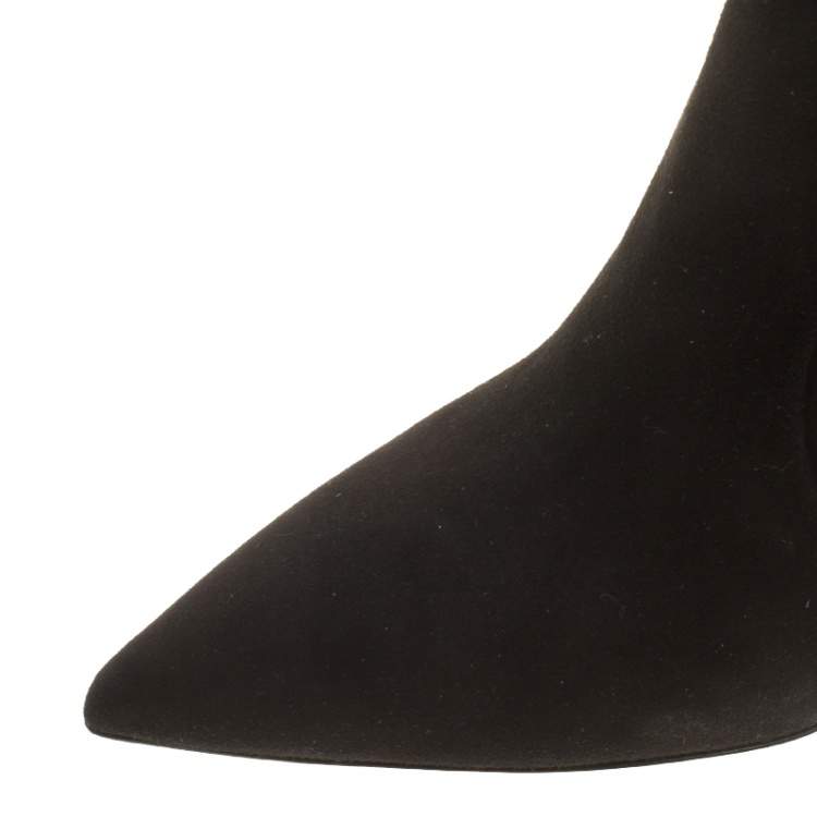 مملوكة مسبقًا Giuseppe Zanotti Black Suede Knee Boots Size 37.5