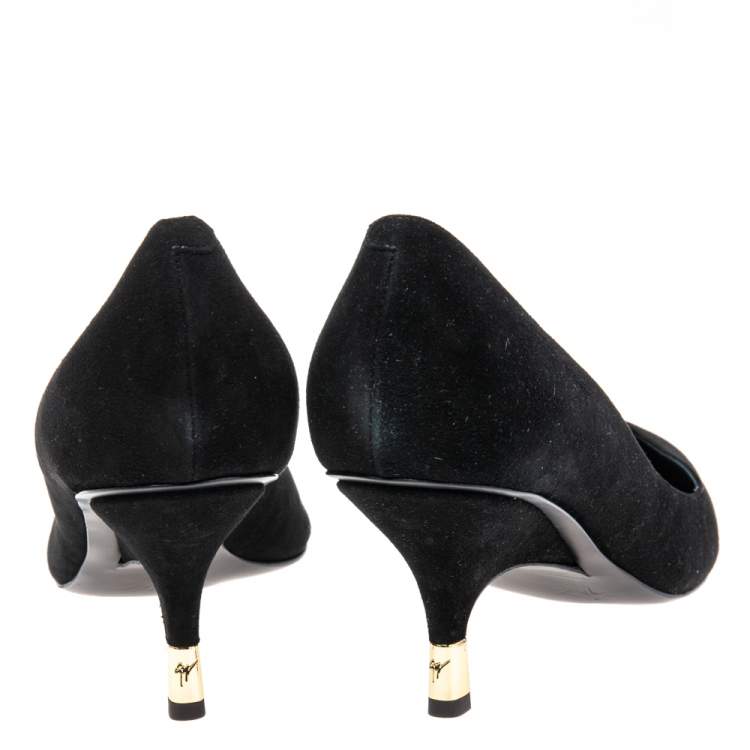 Pre Owned Giuseppe Zanotti  Black Suede Pointed Toe Pumps Size 41