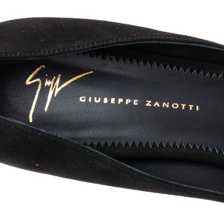 Pre Owned Giuseppe Zanotti  Black Suede Pointed Toe Pumps Size 41