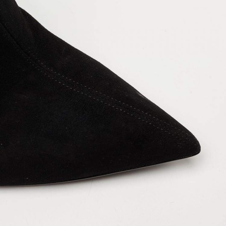 Pre Owned Giuseppe Zanotti Black Suede Ankle Boots Size 41