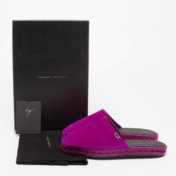 Pre Owned Giuseppe Zanotti Pink Suede Lydie Espadrille Flats Size 36
