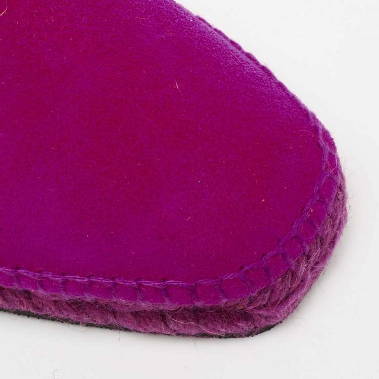 Pre Owned Giuseppe Zanotti Pink Suede Lydie Espadrille Flats Size 36