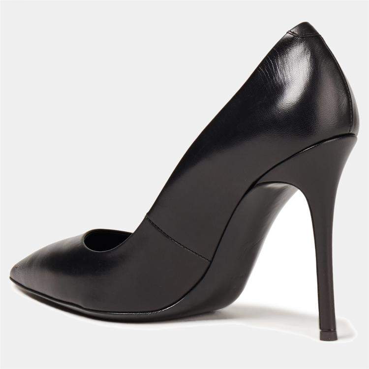Pre Owned Giuseppe Zanotti Black Leather Pointed Toe Pumps Size 35