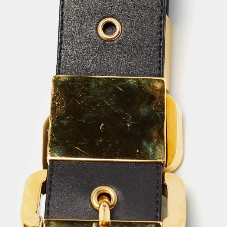 Pre Owned Giuseppe Zanotti Black Leather Body Harness Belt
