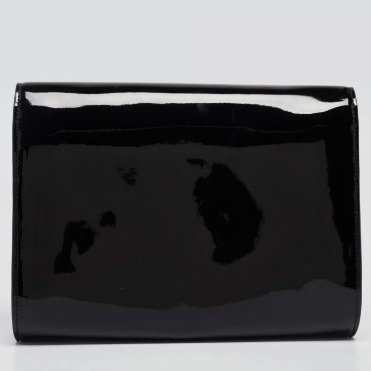 Pre Owned Giuseppe Zanotti Black Patent Leather Wendy Chain Bag