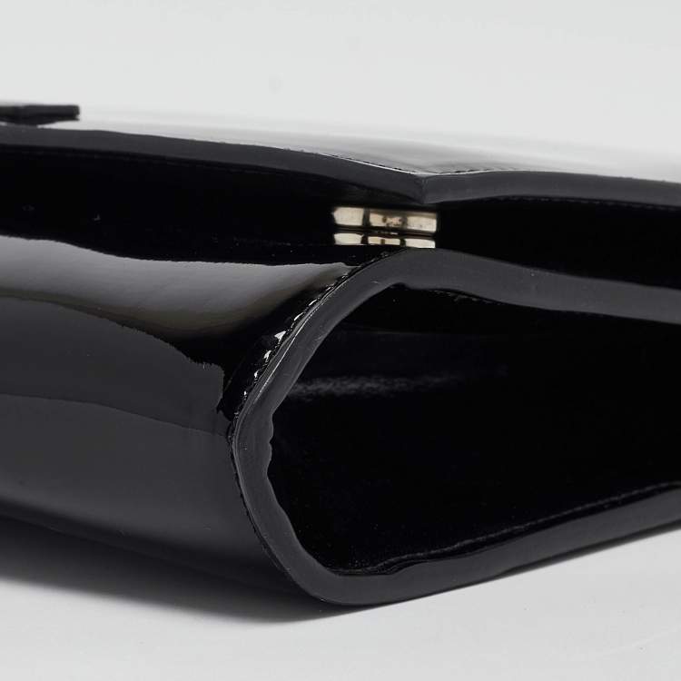 Pre Owned Giuseppe Zanotti Black Patent Leather Wendy Chain Bag