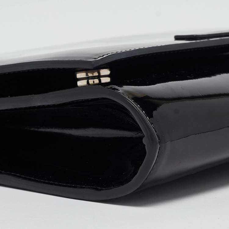 Pre Owned Giuseppe Zanotti Black Patent Leather Wendy Chain Bag