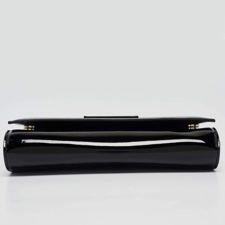 Pre Owned Giuseppe Zanotti Black Patent Leather Wendy Chain Bag
