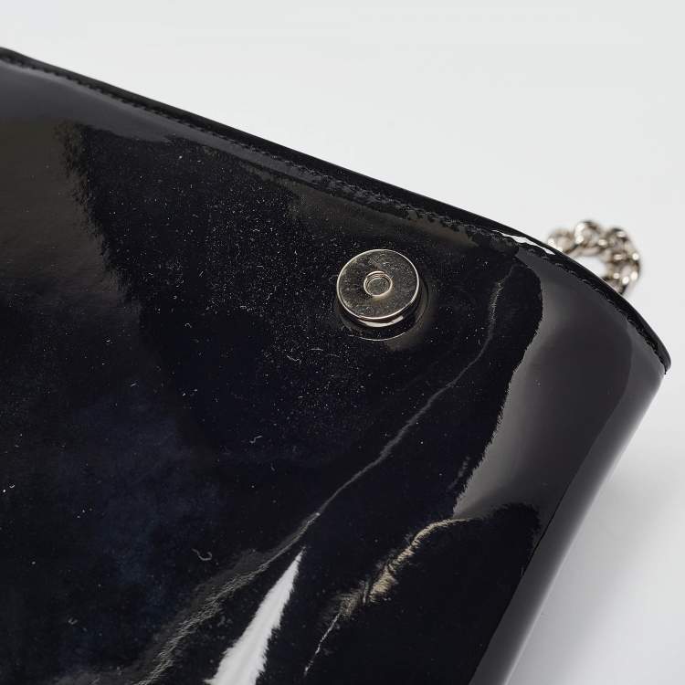 Pre Owned Giuseppe Zanotti Black Patent Leather Wendy Chain Bag