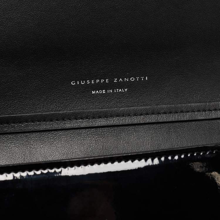 Pre Owned Giuseppe Zanotti Black Patent Leather Wendy Chain Bag