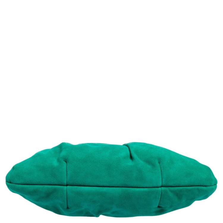 Pre Owned Giuseppe Zanotti Green Suede Clutch