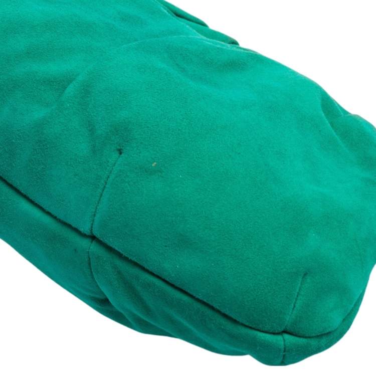 Pre Owned Giuseppe Zanotti Green Suede Clutch