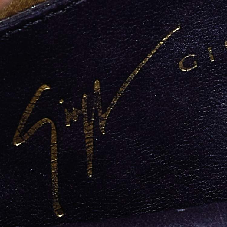 Pre Owned Giuseppe Zanotti Black Leather Logo Shoulder Bag