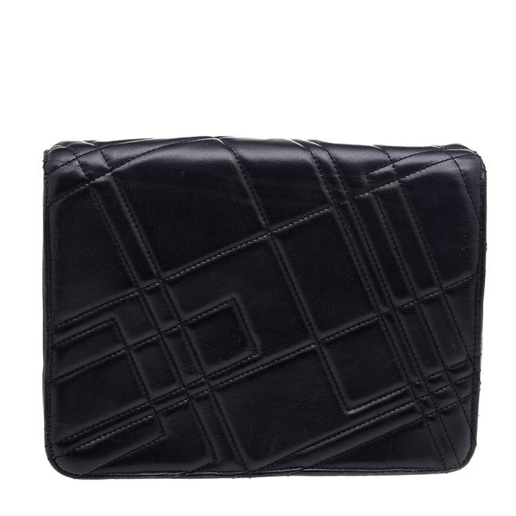 Pre Owned Giuseppe Zanotti Black Leather Logo Shoulder Bag