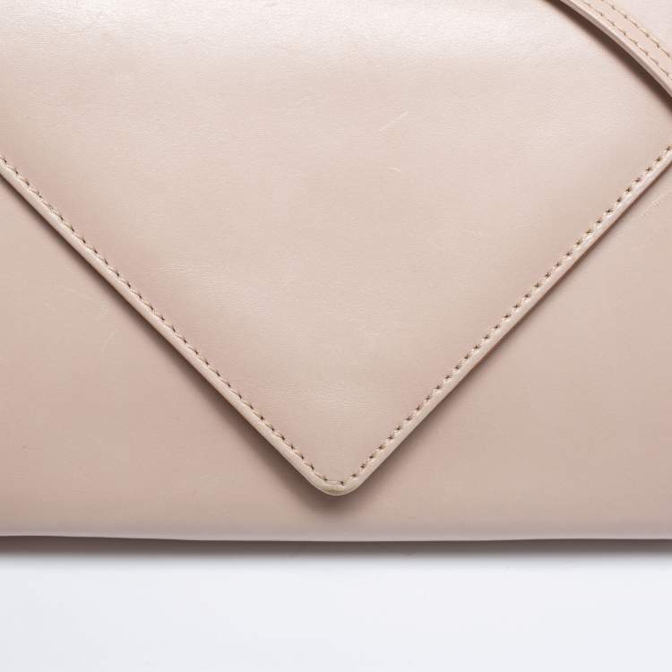 Pre Owned Giuseppe Zanotti Beige Leather Envelope Flap Crossbody Bag