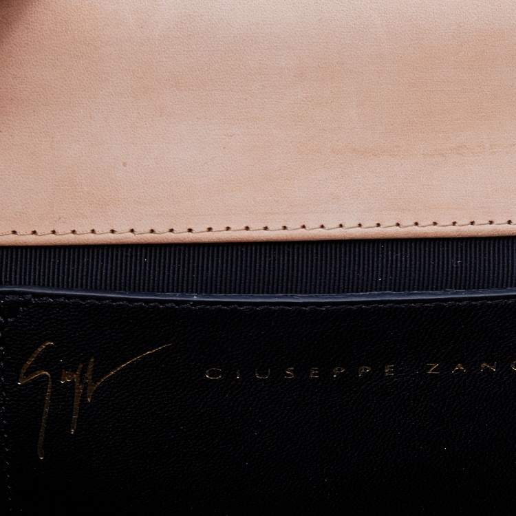 Pre Owned Giuseppe Zanotti Beige Leather Envelope Clutch
