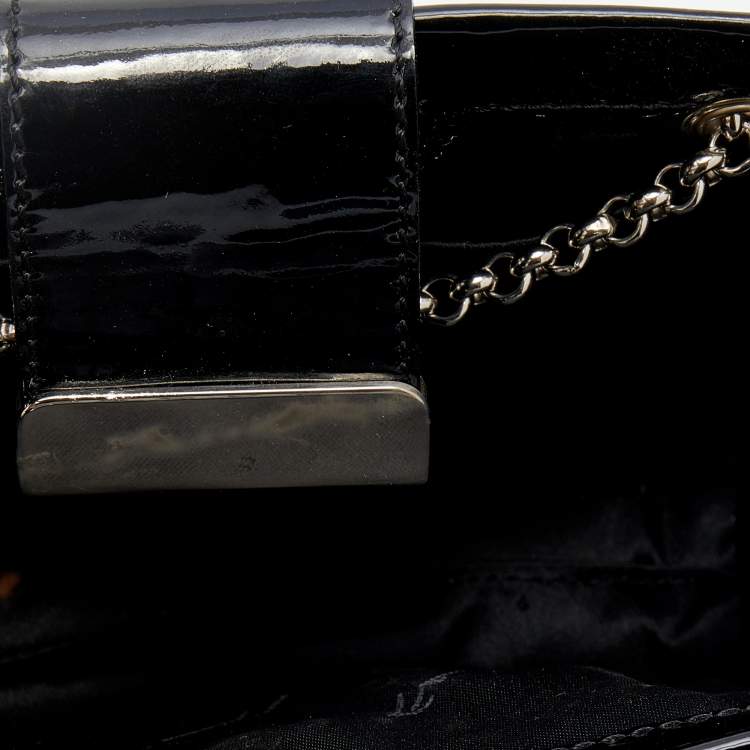 Pre Owned Giuseppe Zanotti Multicolor Sequin and Patent Leather Chain Clutch