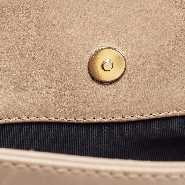 Pre Owned Giuseppe Zanotti Beige Leather Oversized Clutch