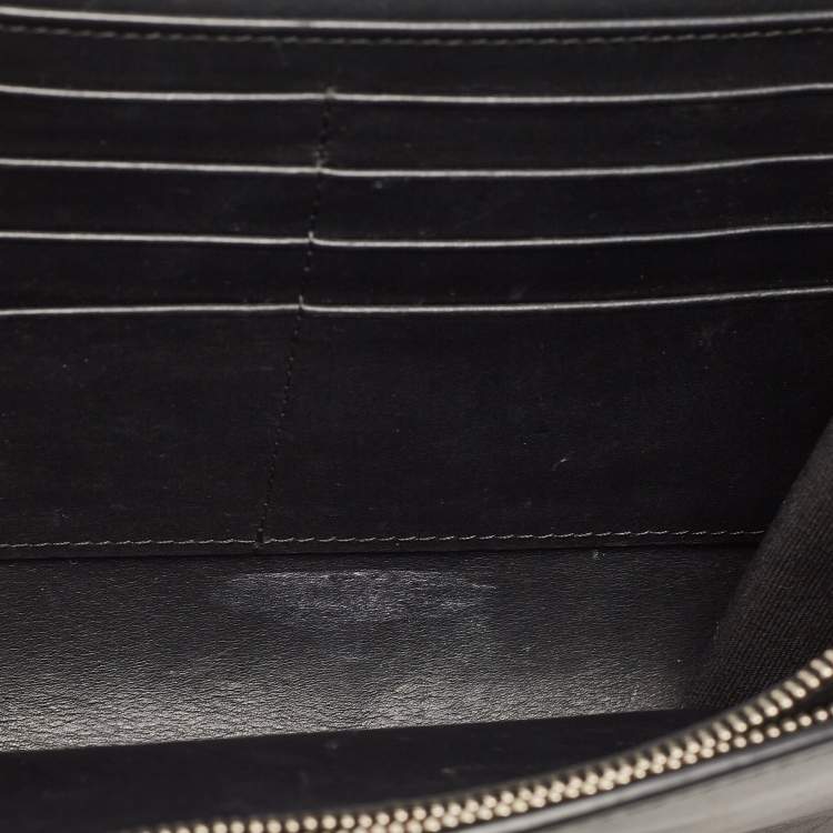 Pre Owned Giuseppe Zanotti Black Leather Logo Crossbody Bag