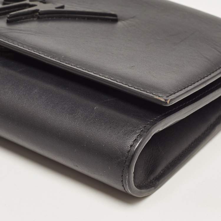 Pre Owned Giuseppe Zanotti Black Leather Logo Crossbody Bag