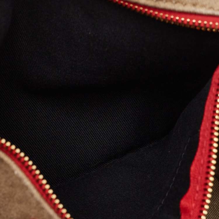 Pre Owned Giuseppe Zanotti Brown Denim Logo Shopper Tote