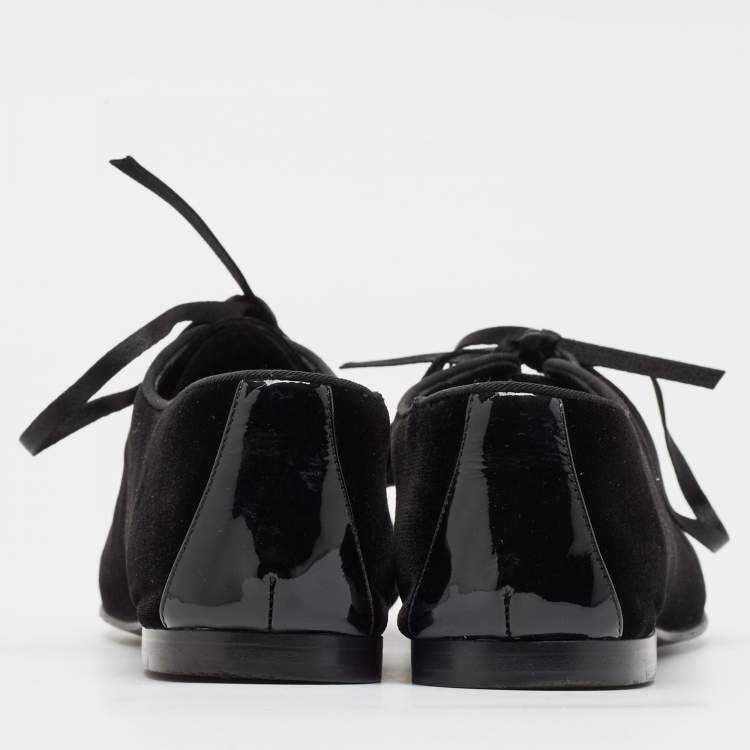 Pre Owned Giuseppe Zanotti Black Velvet Smoking Slippers Size 38