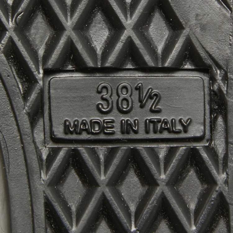 Pre Owned Giuseppe Zanotti Black Quilted Leather Wedge Sneakers Size 38.5